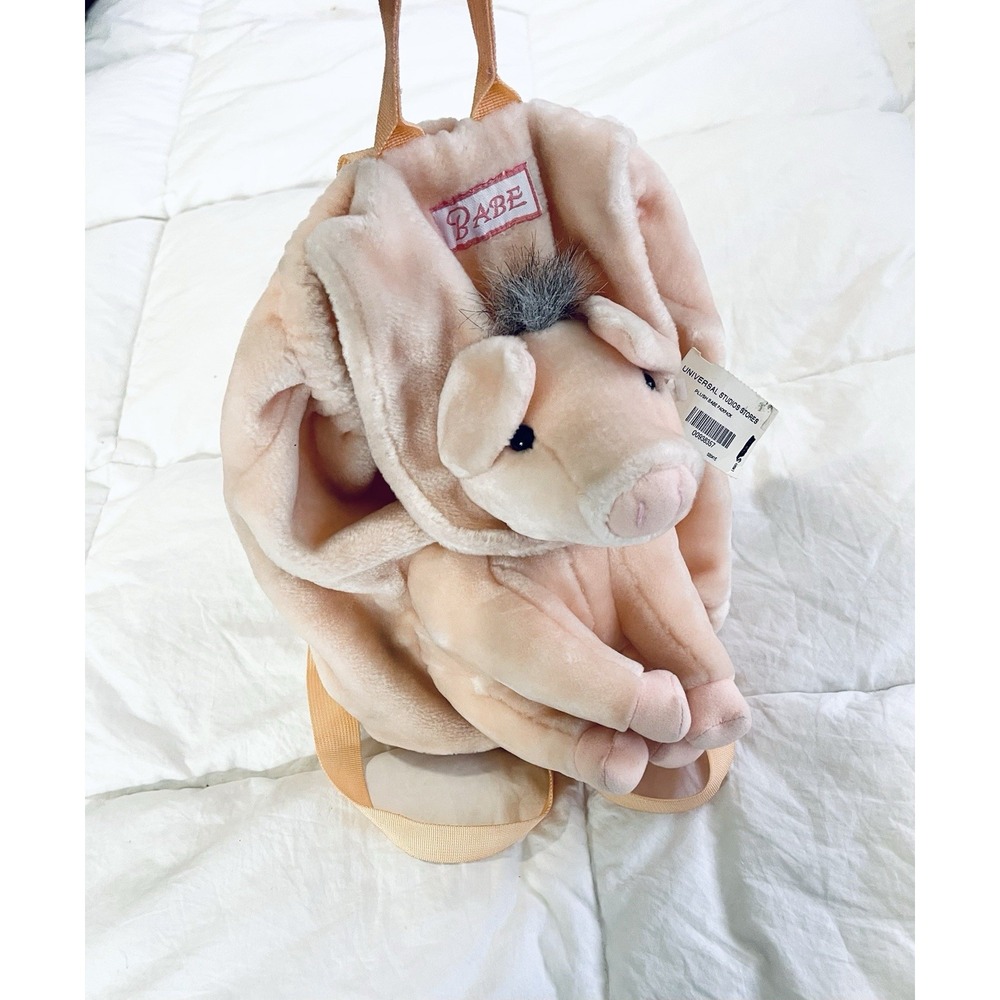 Babe Plush Pig Backpack Vintage Universal Studios Rare - Picture 3 of 6